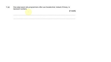 Q1c: Why Hexadecimal?