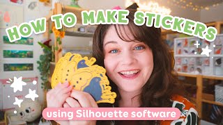 How to Make STICKERS at Home - Easy SILHOUETTE CAMEO Tutorial for Beginners