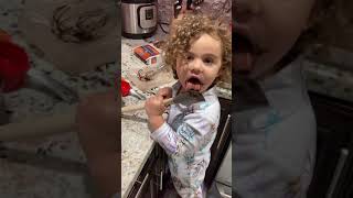 Catherine and Daddy Making Brownies part 2 - July 2020