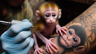 It Can't Be⁉️ How Possible⁉️ Newborn Baby Monkey Cuteness Explosion Alert❗️