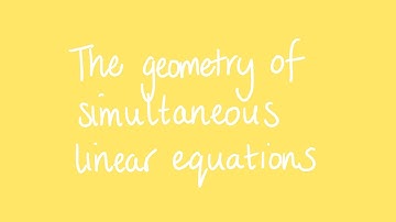 The geometry of simultaneous linear equations | Unit 1 and 2 VCE Maths Methods