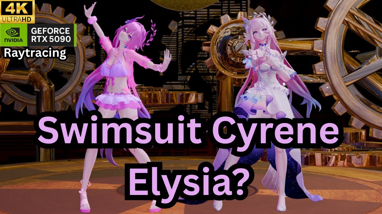 Cyrene (Elysia) Swimsuit 4K Raytracing Blender - HIMEHINA Heart