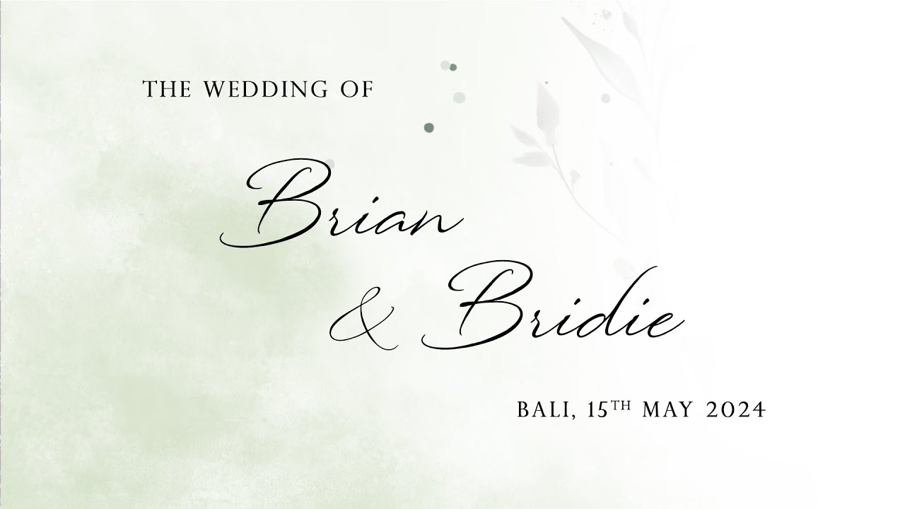The Wedding of Brian & Bridie