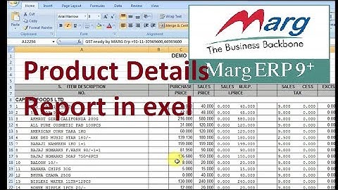 How to export product report in EXCEL? Product rates in EXCEL Report in marg. MARG ERP