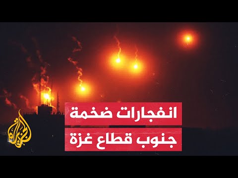 قنابل مضيئة وأصوات انفجارات ضخمة في المنطقة الشرقية من خانيونس جنوب قطاع غزة