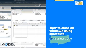 How to close all windows using shortcuts | SAP Business One