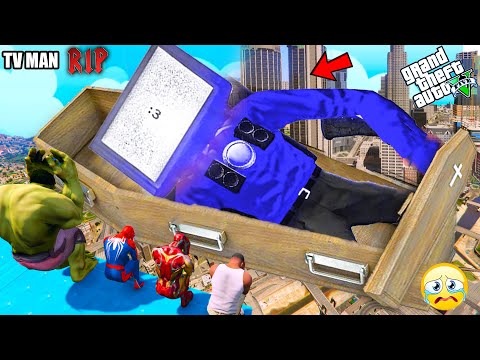 BLUE TITAN TV MAN Died But Who Killed ? Franklin Find In GTA 5 ! | GTA 5 AVENGERS Emotional Video