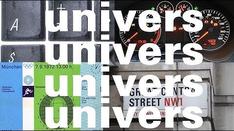 univers / typography