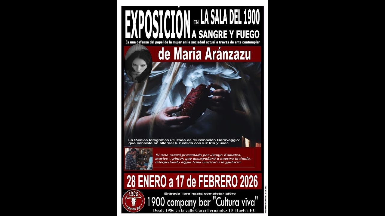 Exposición de María Aránzazu  en Sala bar 1900 el 28.01.2026
