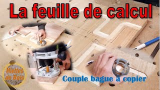 Déterminer la forme de son gabarit pour bague à copier/fraise droite à la défonceuse