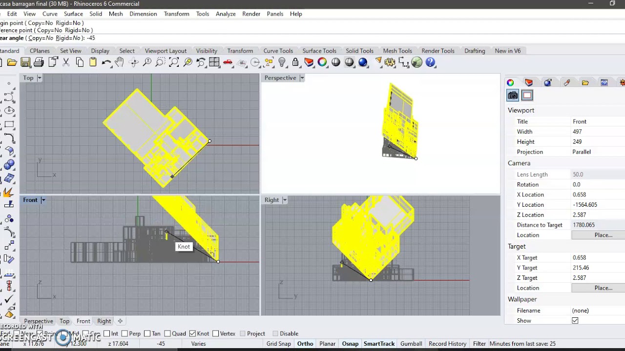 Axonometrías  en Rhinoceros 6