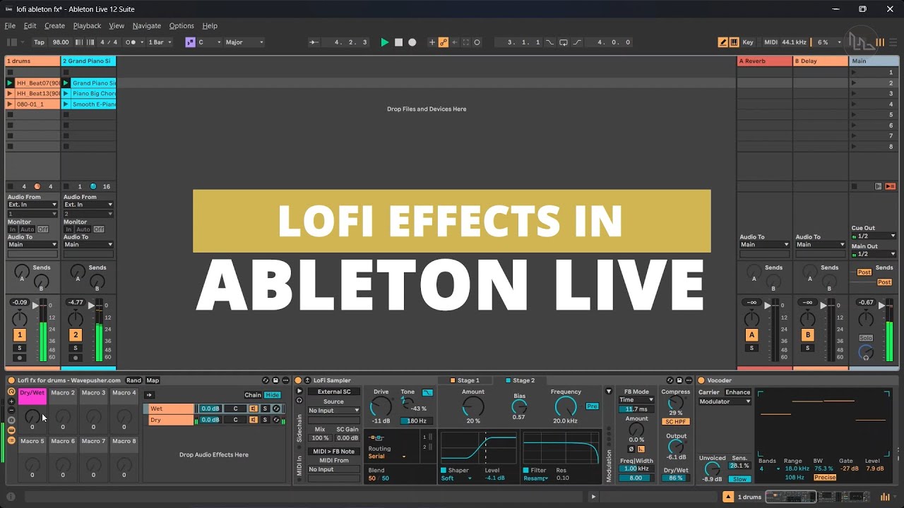 Sound design: Lofi effects in Ableton | FREE fx racks download - YouTube