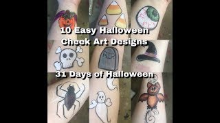 Datos 10 Easy Halloween Cheek Art Designs Tutorial ||31 Days of Halloween|| taeistrying Noticias