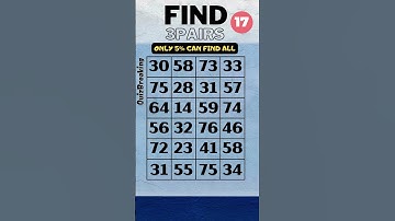 find 3pairs, only 5% of people over 60 can find all at once, how do you think you can find ?