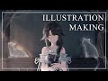 イラストメイキング - Illustration making(speed painting) - 017　[字幕あり]