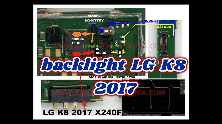 reparacin LG K8 2017 X240F no da luz ways fix back...