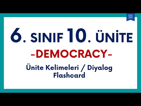 6. SINIF İNGİLİZCE 10. ÜNİTE KELİMELERİ VE ETKİNLİK | DEMOCRACY