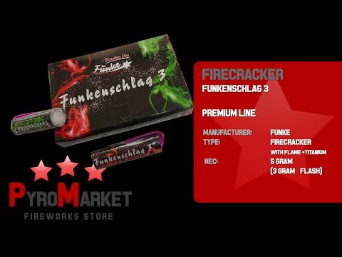 Funke Funkenschlag 3 / Titan Böller mit Bengal / Firecracker with flame / CE F3 / @ PYROMARKET PL