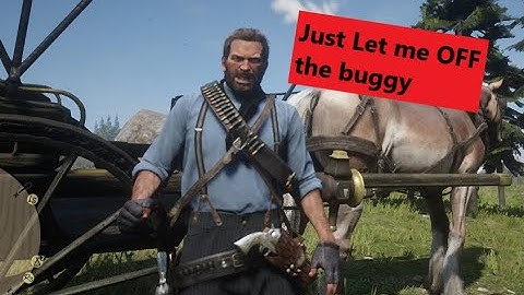RDR2-Arthur New Austin Guide-Get Off and On Buggy Safely + Dinosaur Bone example