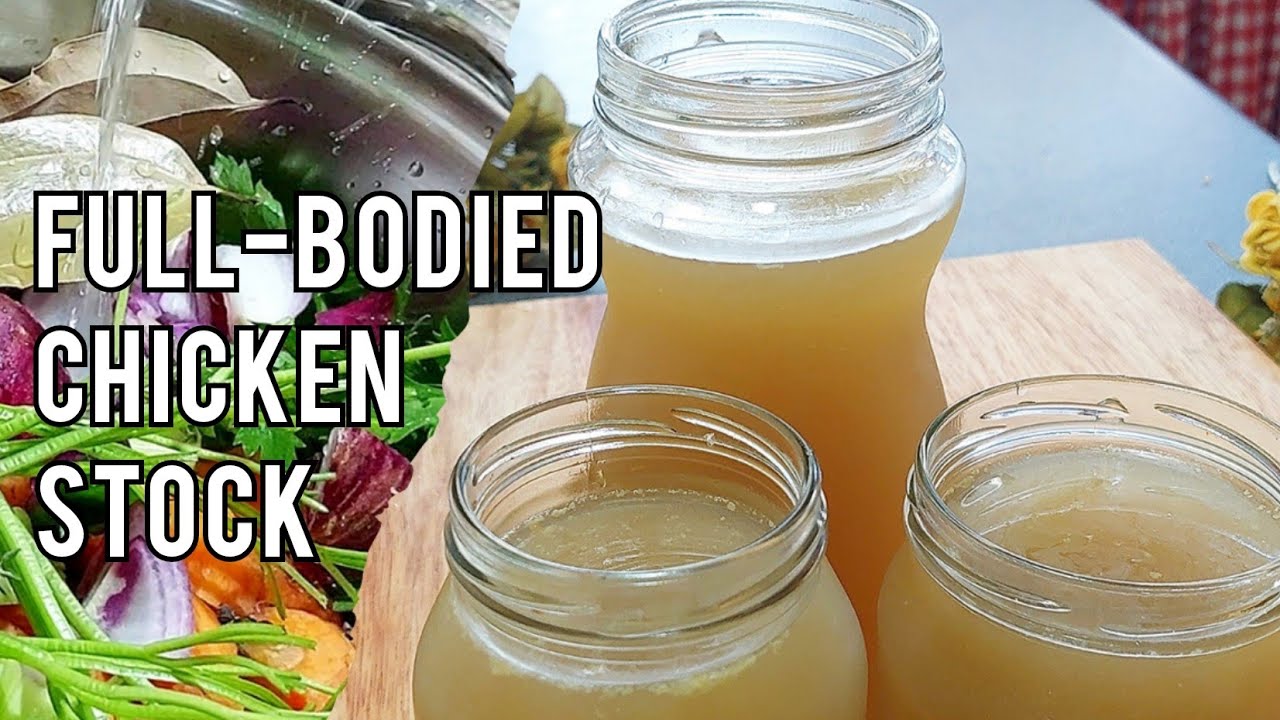 How to Make Chicken Stock from Scratch on the Stove Top YouTube
