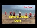 Santa Claus on the  beach in Stalida,  Crete / Санта в Сталиде, Крит