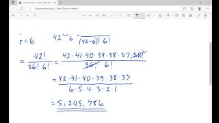 Combinations Rule (Order Doesn't Matter)