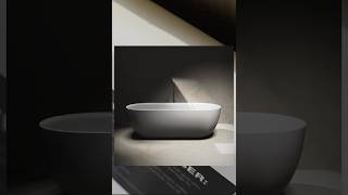 Removing the product label off a matte white acrylic bath