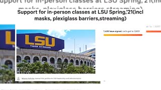 An LSU parent starts a petition after concerns about online learning