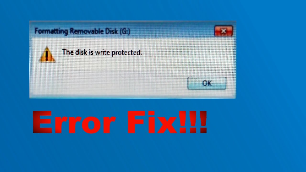 How to format write protected disk