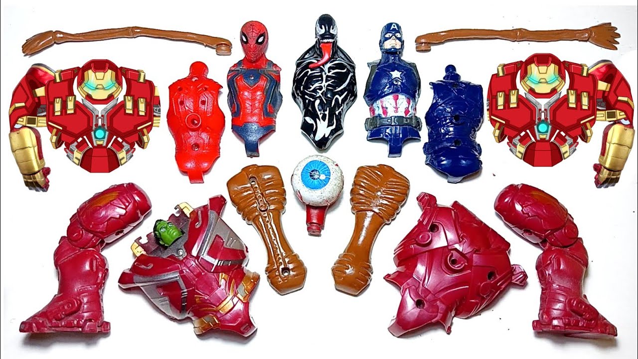 Avengers Superheroes Action Figures, Spiderman, Venom, Captain America, Hulkbuster, Sirenhead