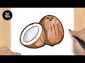 #679 How to Draw a Coconut - Easy Drawing Tutorial