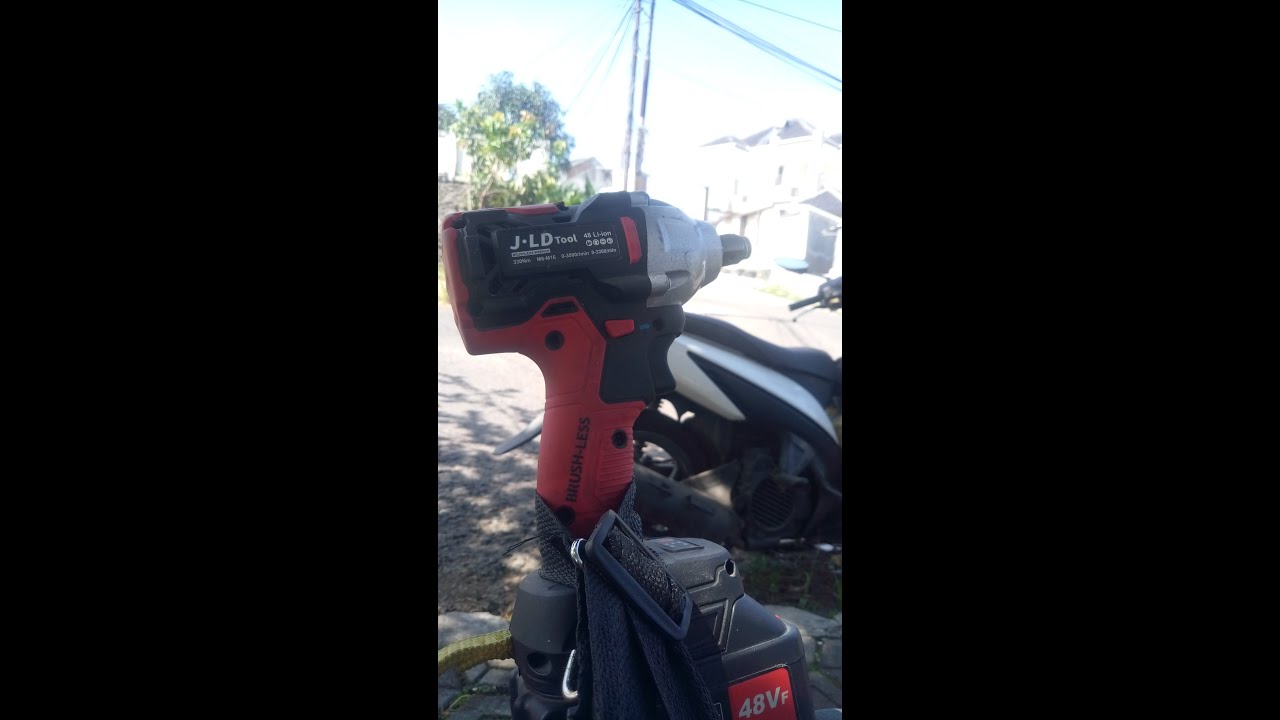 test mata bor pyramid/stepdrill menggunakan impact wrench