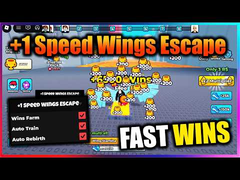 🦅 +1 Speed Wings Escape Script - FAST WINS, TRAIN, REBIRTH
