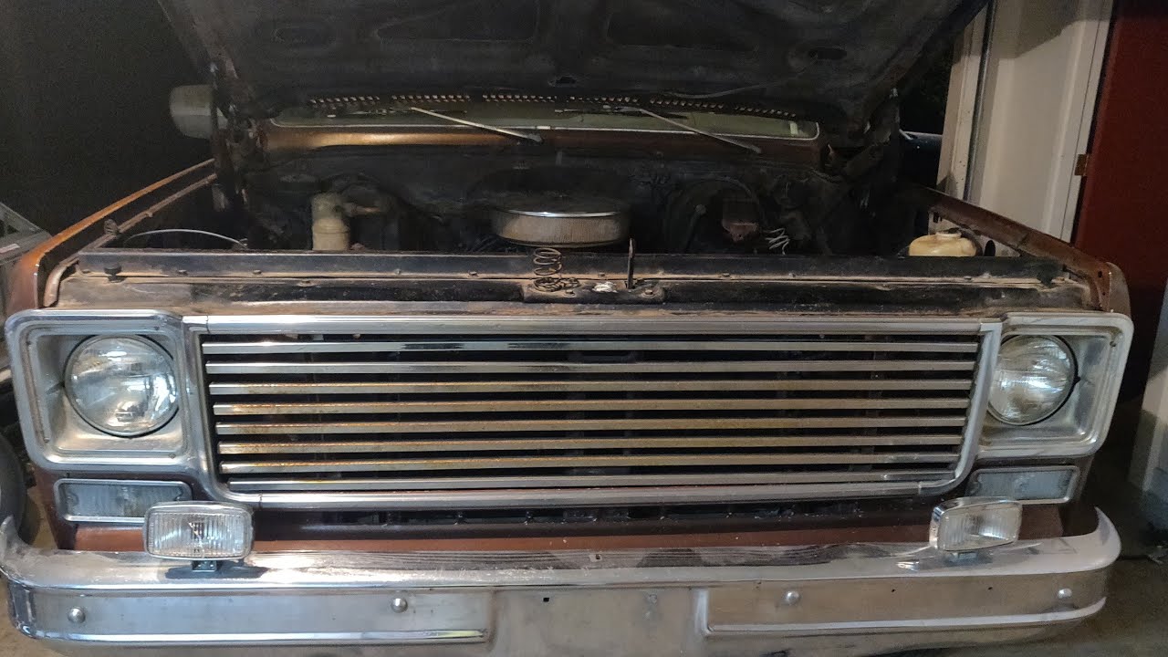 78 chevy k10 aftermarket aluminum radiator and electric fan installation YouTube