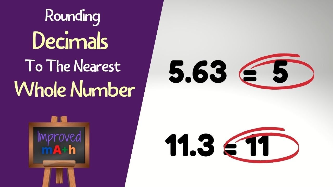 Round decimal numbers with 1 decimal place to the nearest whole number 