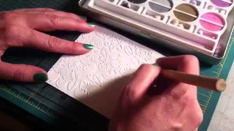 Dry embossing technique using the Cuttlebug and chalk
