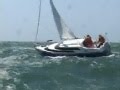 MacGregor 26 sailing in 50 mph winds and big waves