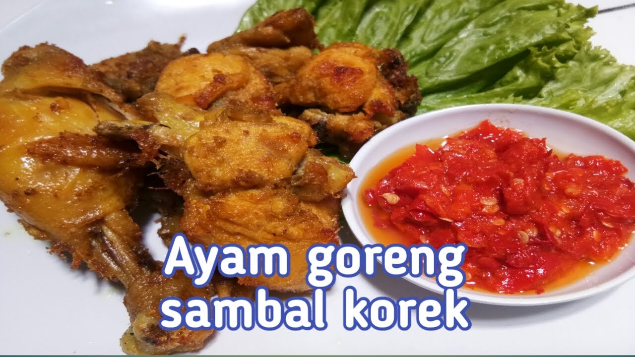 Resep Ayam goreng presto sambal korek - YouTube