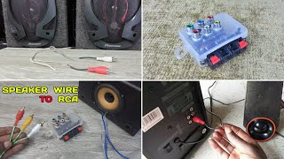 Convert old speaker wire to RCA