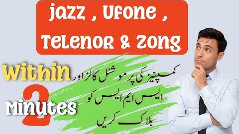 Block Promotional Calls and SMS from Jazz,Ufone,Zong&Telenor