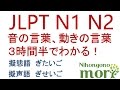 【日本語の森まとめシリーズ】 JLPT N1、N2　音の言葉、、動きの言葉。擬声語、擬態語　３時間半授業！超長い！