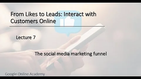 The social media marketing funnel -  Lecture 7 - From Likes to Leads: Interact....