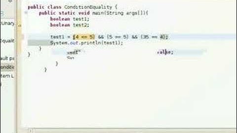 Java Video Tutorial 10: Conditional Operators (Pt 2 of 2)