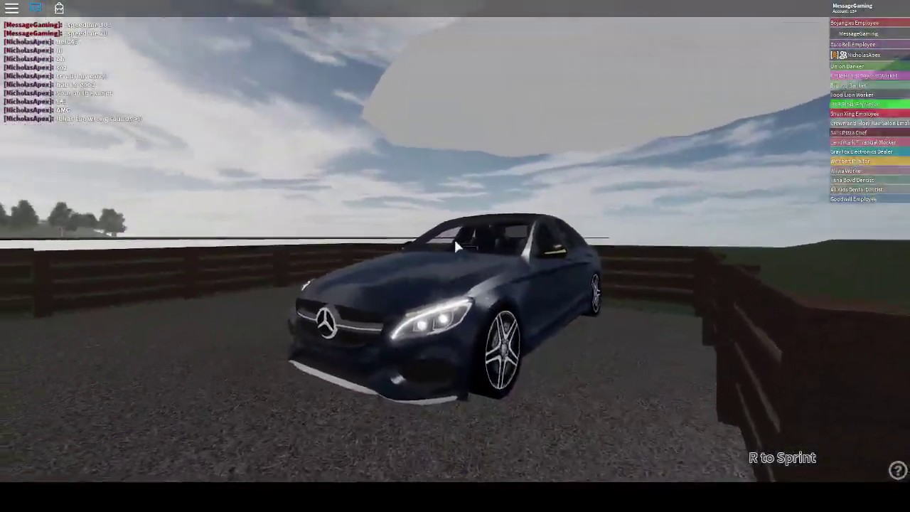 Nick S Self Driving Mercedes Youtube - mercedes benz amg startup and driving roblox