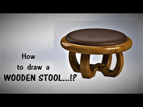 Solidworks Tutorial # 60 Cara menggambar STOOL WOODEN