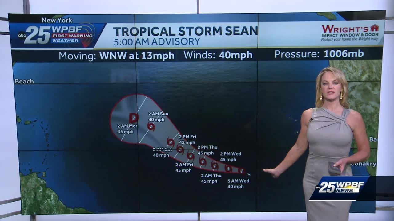 Tropical Storm Sean forms in Atlantic Ocean - YouTube