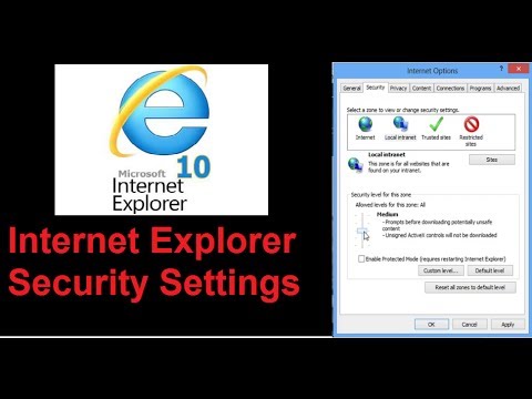 Changing Security Settings of Internet Explorer® 10