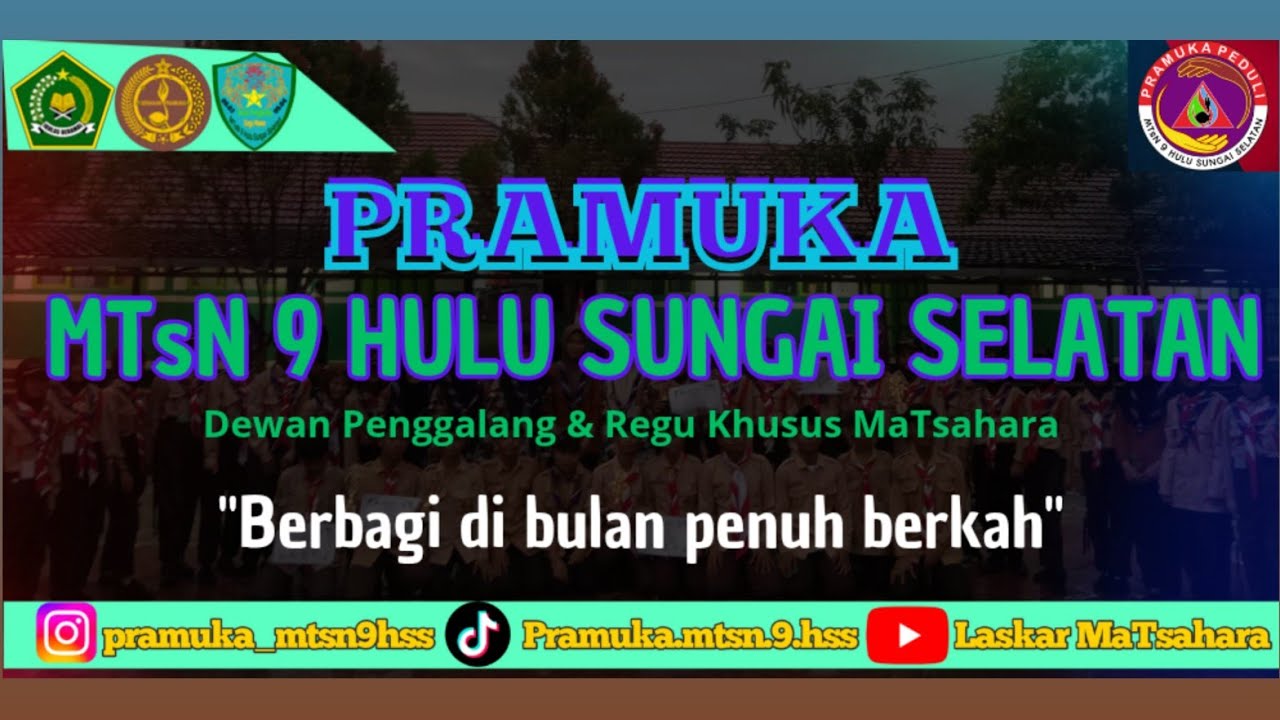 Pramuka Peduli MTsN 9 HSS Berbagi takjil Gartis.
