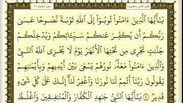 تكرار الوجه الثاني من سورة التحريم كل آية ٣مرات للشيخ فارس