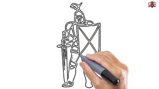 How to Draw a Knight Easy Step By Step Drawing Tutorials for Kids – UCIDraw